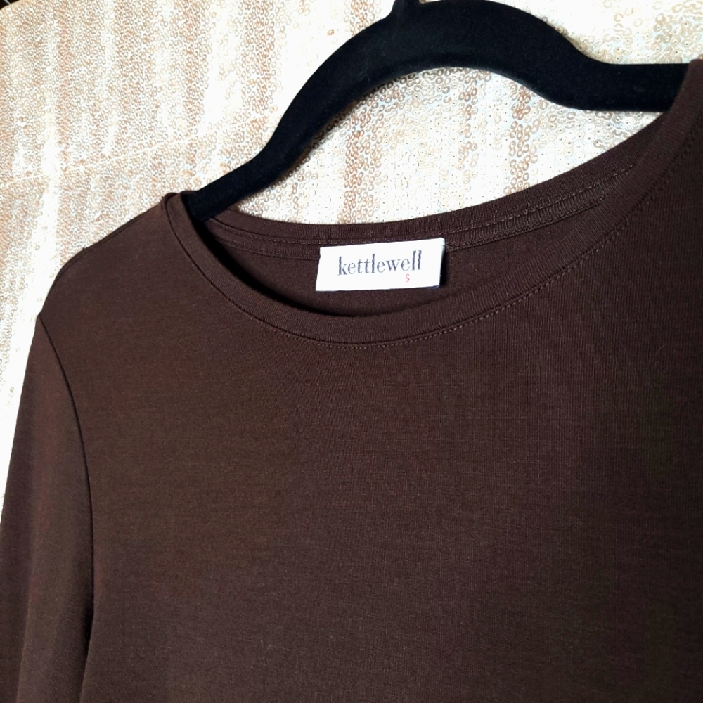 Kettlewell EUC S Silky Crew Neck Chocolate brown (Spring/Autumn) tee - Picture 4 of 8